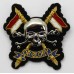 Royal Lancers Officer's Metal & Bullion Cap Badge (Black Backing)