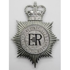 Cumberland, Westmorland & Carlisle Constabulary Helmet Plate - Queen's Crown