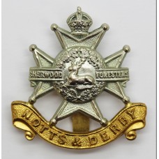 Notts & Derby Regiment (Sherwood Foresters) Cap Badge - King's Crown