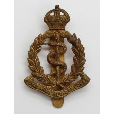 Royal Army Medical Corps (R.A.M.C.) Brass Cap Badge - King's Crown