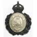 Barnsley Borough Police Wreath Helmet Plate - King's Crown