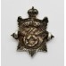 Canadian The Halifax Rifles Officer's Silver Plated Collar Badges - King's Crown