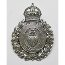 Dewsbury Borough Police Wreath Helmet Plate - King's Crown