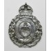 Dewsbury Borough Police Wreath Helmet Plate - King's Crown