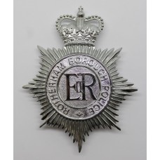 Rotherham Borough Police Helmet Plate - Queen's Crown