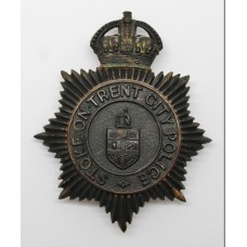 Stoke-on-Trent City Police Night Helmet Plate - King's Crown