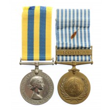 Queen's Korea Medal and UN Korea Medal Pair - Tpr. H. Gillick, 1st Royal Tank Regiment