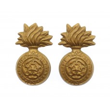 Pair of Victorian Royal Fusiliers Collar Badges