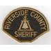 United States Riverside County Sheriff Cloth Patch