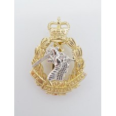 Royal Army Dental Corps Anodised (Staybrite) Cap Badge - Queen's Crown