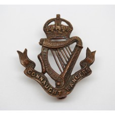 Connaught Rangers Officer's Service Dress Bronze Cap Badge - King's Crown