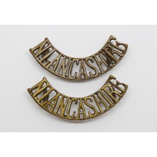 Pair of Loyal North Lancashire Regiment (N.LANCASHIRE) Shoulder Titles