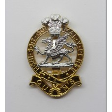 Queen's Royal Regiment Anodised (Staybrite) Cap Badge