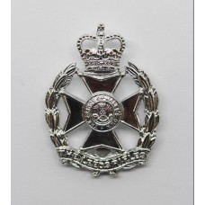 Leeds Rifles Anodised (Staybrite) Cap Badge - Queen's Crown