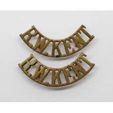 Pair of Royal West Kent Regiment (R.W.KENT) Shoulder Titles