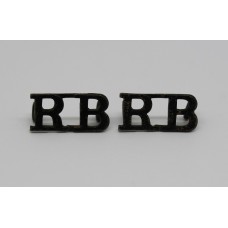 Pair of Rifle Brigade (R.B.) Shoulder Titles