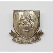 Blundell School O.T.C. Officer's Silver Plated Cap Badge