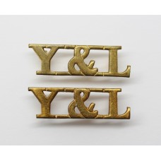 Pair of York & Lancaster Regiment (Y&L) Shoulder Titles