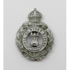 Isle of Wight Rifles Chrome Cap Badge - King's Crown