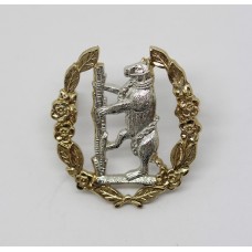 Queen's Own Warwickshire & Worcestershire Yeomanry Anodised (Staybrite) Cap Badge