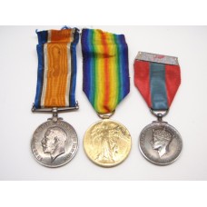 WW1 British War Medal, Victory Medal and Imperial Service Medal - Gnr. J.A. Heaton, 24th Heavy Bty. Royal Garrison Artillery