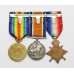 WW1 1914 Mons Star & Bar Medal Trio and Silver War Badge - Pte. G.E.S. Rogers, Scots Guards - Wounded