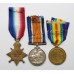 WW1 1914-15 Star Medal Trio - 11 Pte. J. Foster, 9th Bn. Manchester Regiment (Low Number)