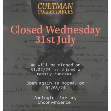 Shop closed 31/07/24