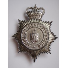 Stoke-On-Trent City Police Helmet Plate - Queen's Crown