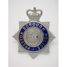 Preston Borough Police Inspectors Cap Badge - Queen's Crown