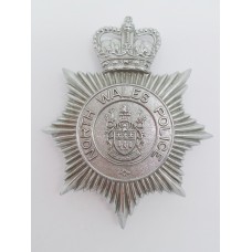 North Wales Police Helmet Plate - Queen's Crown