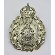 Huddersfield Police Helmet Plate (Wreath) - King's Crown