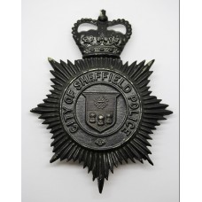 City of Sheffield Police Blackened Helmet Plate - Queen's Crown