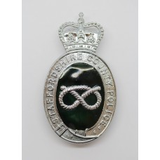Staffordshire County Police Enamelled Helmet Plate - Queen's Crown