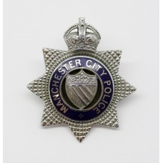 Manchester City Police Senior Officer's Enamelled Cap Badge - King's Crown