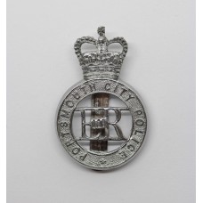 Portsmouth City Police Cap Badge - Queen's Crown