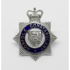 Norfolk Constabulary Senior Officer's Enamelled Cap Badge - Queen's Crown