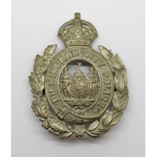 Birmingham City Police Wreath Helmet Plate - King's Crown