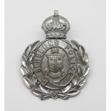 St. Helen's Police Helmet Plate - King's Crown