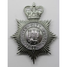 Norwich City Police Helmet Plate - Queen's Crown