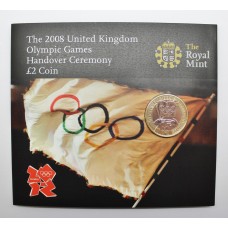 Royal Mint 2008 United Kingdom Olympic Games Handover Ceremony Brilliant Uncirculated £2 Coin