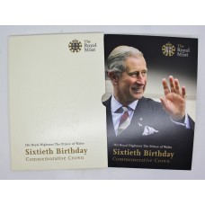 Royal Mint 2008 United Kingdom The Prince of Wales Sixtieth Birthday Commemorative Crown