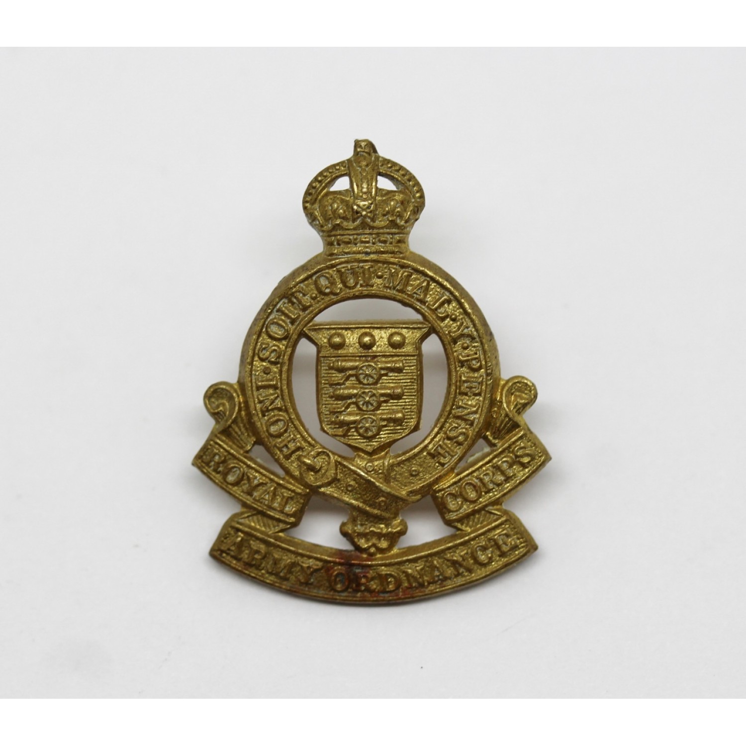 Royal Army Ordnance Corps (R.A.O.C.) Collar Badge - King's Crown