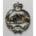 Royal Tank Regiment Officer's Silver Plated Cap Badge - Queen's Crown