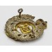 Royal Engineers Officer's Dress Cap Badge - Queen's Crown