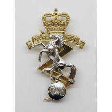 Royal Electrical & Mechanical Engineers Anodised (Staybrite) Cap Badge - Queen's Crown