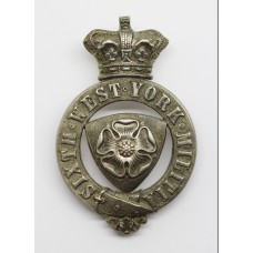 Victorian 6th West York Militia Forage Cap Badge