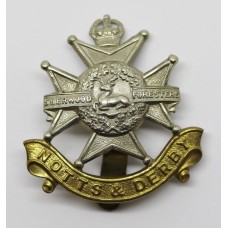 Notts & Derby Regiment (Sherwood Foresters) Cap Badge - King's Crown