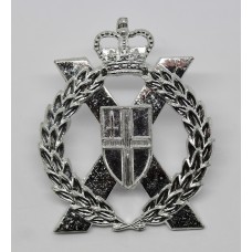 London Territorials Anodised (Staybrite) Cap Badge - Queen's Crown