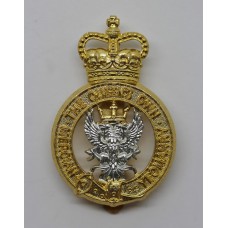 Queen's Own Mercian Yeomanry Anodised (Staybrite) Cap Badge - Queens Crown